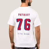 アメリカ建国250周年 USA 250周年記念イベント パーティージャージ Tシャツ (裏面)