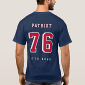 アメリカ建国250周年 USA 250周年記念パーティージャージ Tシャツ (裏面)