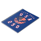 アメリカ建国250周年 USA 250 1776 2026 ノートブック (左側)