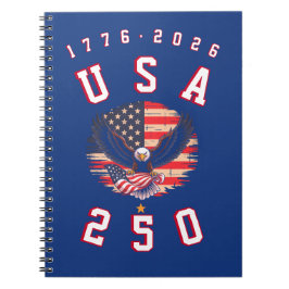 アメリカ建国250周年 USA 250 1776 2026 ノートブック