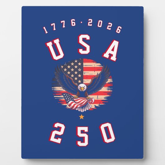 アメリカ建国250周年 USA 250 1776 2026 フォトプラーク (正面)