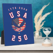 アメリカ建国250周年 USA 250 1776 2026 フォトプラーク (側面)