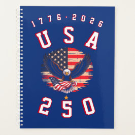 アメリカ建国250周年 USA 250 1776 2026 プランナー手帳