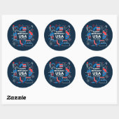 アメリカ建国250周年 V2 ラウンドシール (シート)