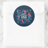 アメリカ建国250周年 V2 ラウンドシール (バッグ)