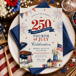 アメリカ建国250周年BBQパーティー 招待状