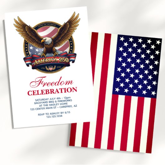 アメリカ建国250周年BBQ 招待状