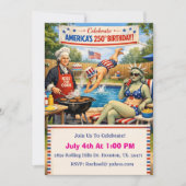 アメリカ建国250周年BBQ 招待状 (正面)
