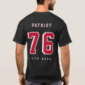 アメリカ建国250周年USAホッケージャージ Tシャツ (裏面)