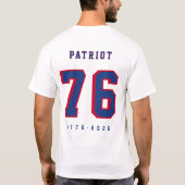 アメリカ建国250周年USAホッケージャージ Tシャツ (裏面)