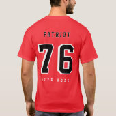 アメリカ建国250周年USAホッケージャージ Tシャツ (裏面)