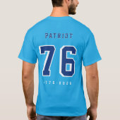 アメリカ建国250周年USAホッケージャージ Tシャツ (裏面)