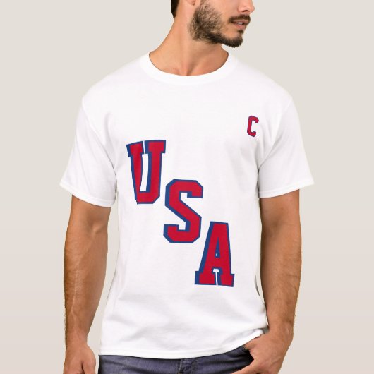 アメリカ建国250周年USAホッケージャージ Tシャツ (正面)