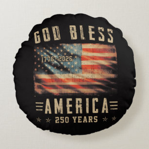 アメリカ建国250年おめでとう 1776-2026 ラウンドクッション