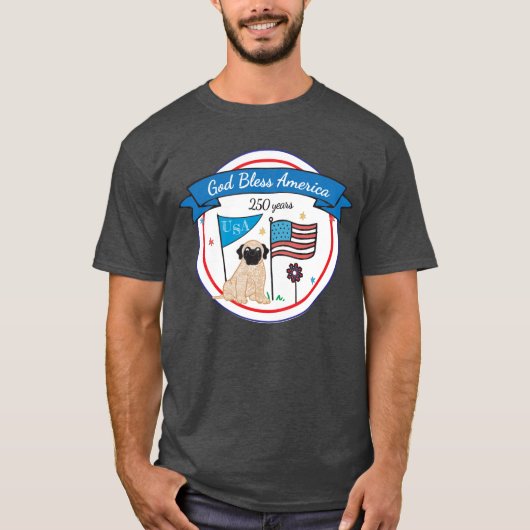 アメリカ建国250年おめでとう Tシャツ (正面)
