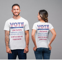 アメリカ建国250年カスタム候補者投票 Tシャツ