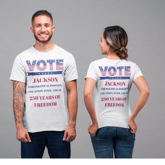 アメリカ建国250年カスタム候補者投票 Tシャツ