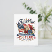 アメリカ建国250年フラワーフラグ ポストカード (スタンド正面)