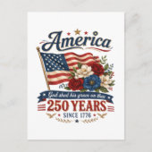 アメリカ建国250年フラワーフラグ ポストカード (正面)