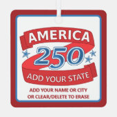 アメリカ建国250年州追加記念両面 メタルオーナメント (裏面)