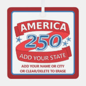 アメリカ建国250年州追加記念両面 メタルオーナメント (正面)