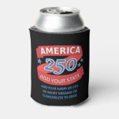 アメリカ建国250年州追加 250歳の誕生日 愛国 缶クーラー (缶裏面)