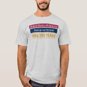 アメリカ建国250年祭パトリオティックストライプ Tシャツ (正面)