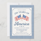 アメリカ建国250年祭パーティー招待状 招待状 (正面)