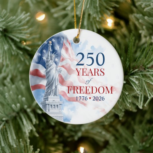 アメリカ建国250年祭 アメリカの自由の250年 セラミックオーナメント (ツリー)