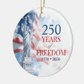 アメリカ建国250年祭 アメリカの自由の250年 セラミックオーナメント (左)