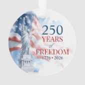 アメリカ建国250年祭 アメリカの自由 オーナメント (裏面)