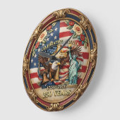 アメリカ建国250年祭 ラージ壁時計 (傾斜)
