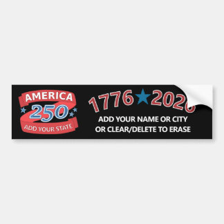 アメリカ建国250年祭 州を追加 1776 2026 セミクワインセンテニアル バンパーステッカー