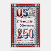 アメリカ建国250年祭 1776-2026 USA 250周年 アクリルサイン (正面)
