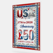 アメリカ建国250年祭 1776-2026 USA 250周年 アクリルサイン (傾斜)