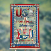 アメリカ建国250年祭 1776-2026 USA 250周年 アクリルサイン (ニュートラル)