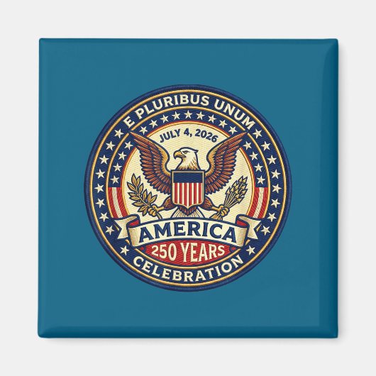 アメリカ建国250年祭 2026年7月4日 e マグネット (正面)