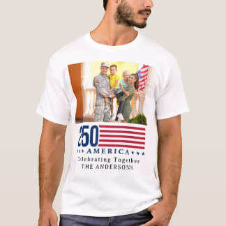 アメリカ建国250年記念パーソナライズド ファミリーリユニオン パトリオティック Tシャツ