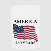アメリカ建国250年記念フラグ ゴルフタオル (正面)