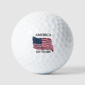 アメリカ建国250年記念フラグ ゴルフボール (正面)