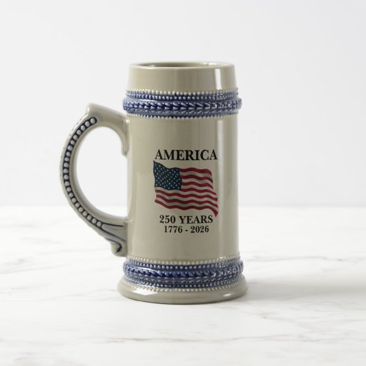 アメリカ建国250年記念フラグ ビールジョッキ (左)
