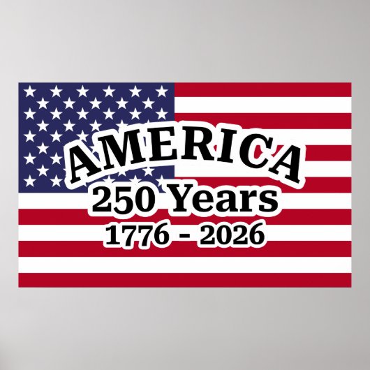 アメリカ建国250年記念フラグ ポスター (正面)