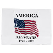 アメリカ建国250年記念フラグ ラージペーパーバッグ (裏面)