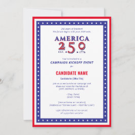 アメリカ建国250年記念政治キャンペーンキックオフ 招待状