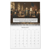 アメリカ建国250年記念 アメリカの歴史 愛国 カレンダー (1月 2027)