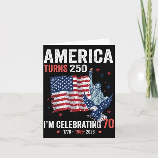 アメリカ建国250年記念 70の愛国心を祝う カード (正面)