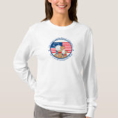 アメリカ建国250年開拓者ウィメンズ Tシャツ (正面)