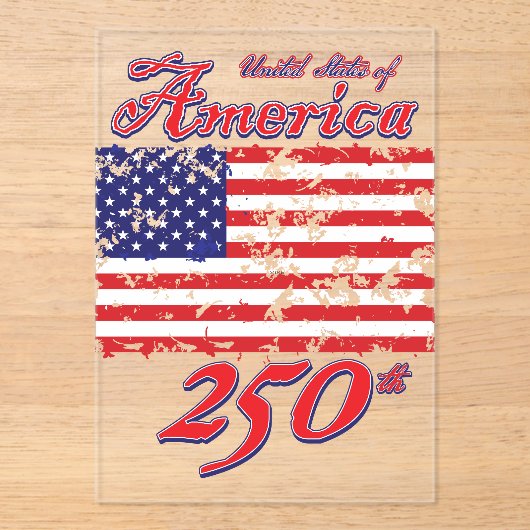 アメリカ建国250年 アクリル招待状 (正面)