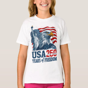アメリカ建国250年 アメリカの半クワインセンテニアル 自由と鷲 Tシャツ