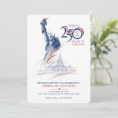 アメリカ建国250年 アメリカ合衆国 250周年 自由 招待状 (スタンド正面)